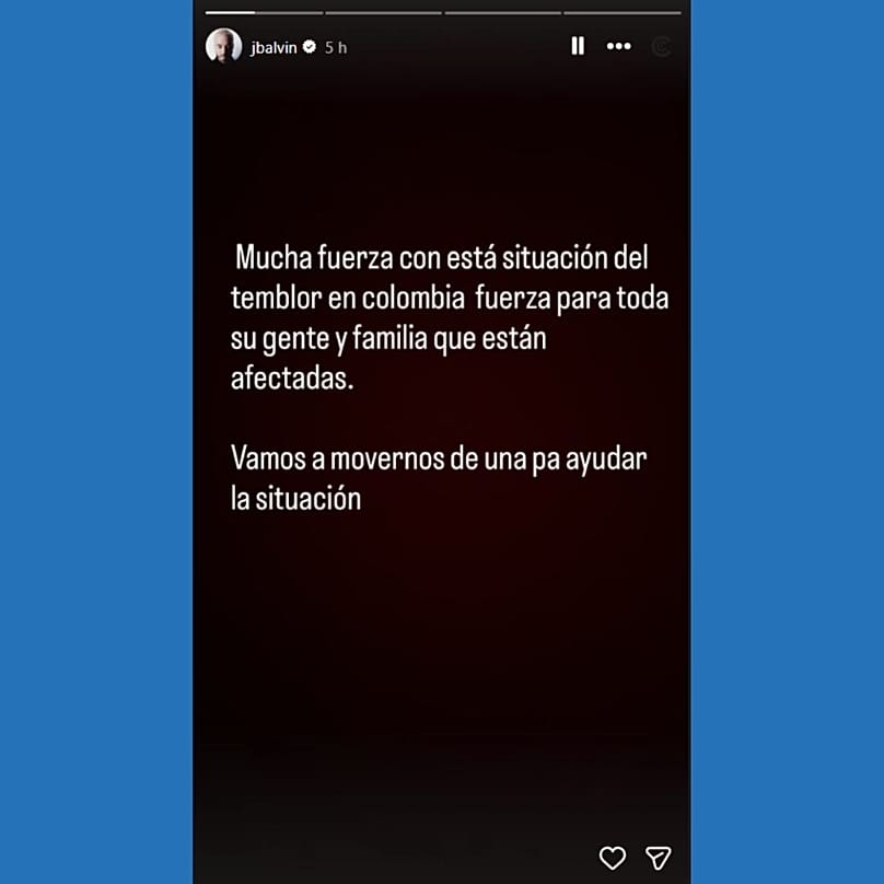 Reacción de J Balvin.