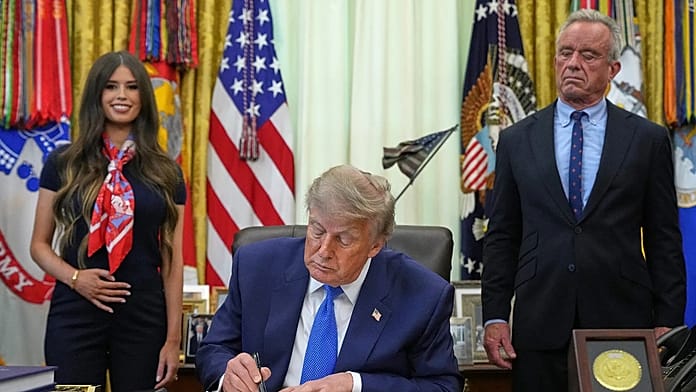 Trump signs order calling for fewer childhood vaccines, going against medical groups advice The order recommends giving all childhood vaccinations at separate visits whenever feasible, which had earlier been blocked by a federal judge, and dividing the measles, mumps, and rubella (MMR) vaccine into three distinct single-disease injections,