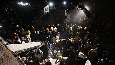 Rescue workers and residents search through the rubble after an earthquake struck Cali, 10 August, 2026
