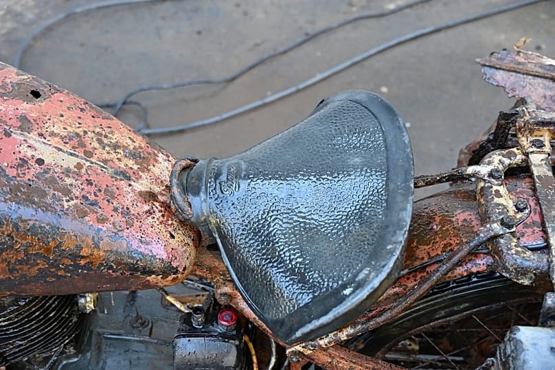 La selle, autrefois en cuir, est étonnamment bien conservée.