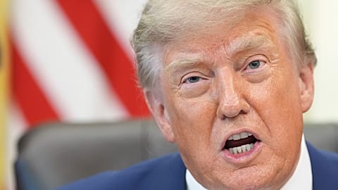 US President Donald Trump speaks during a meeting to sign an executive order about vaccines in the Oval Office, 10 Aug. 2026