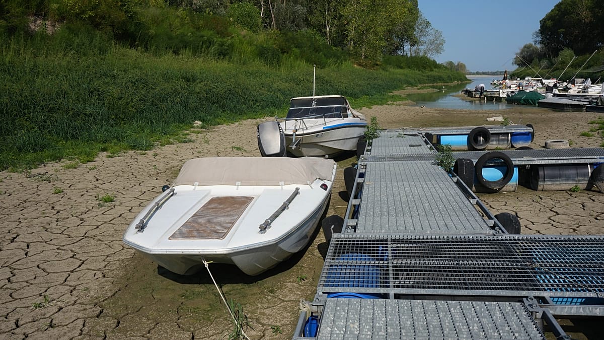 Italy’s Po river runs low as drought threatens farms and water supplies