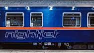 Tren Nightjet en la estación central de Viena, Viena, Austria