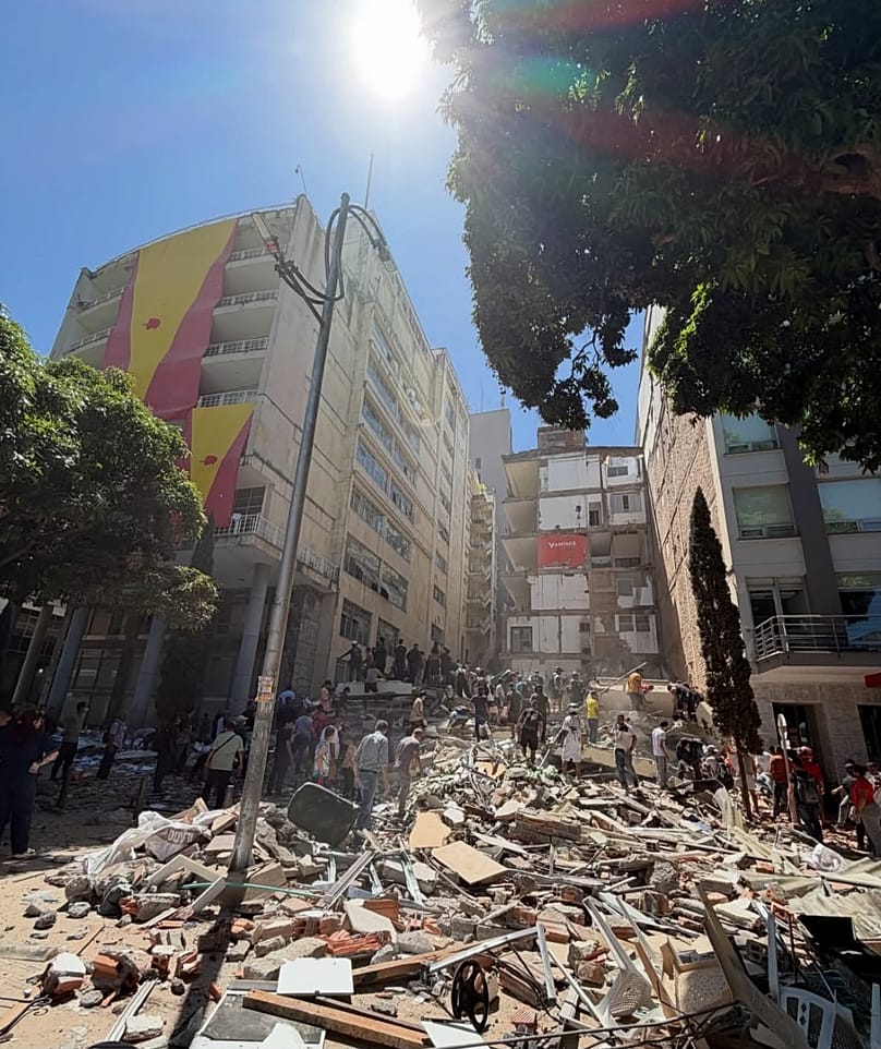 Así quedó una de las plazas de una ciudad colombiana
