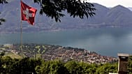 Foto di archivio del lago Maggiore presso Ascona, Svizzera meridionale