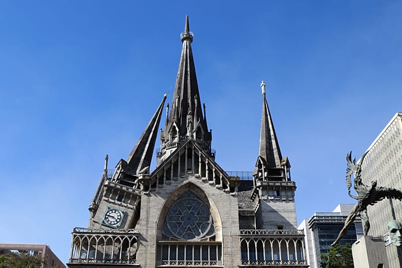 The dome of the Cathedral of Manizales is partially collapsed after an earthquake struck Manizales, Colombia, Monday, 10 August2026.