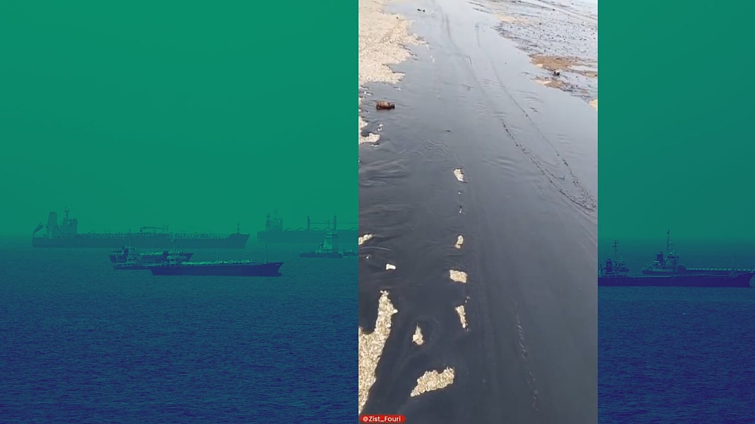 تصویر آلودگی در سواحل قشم 