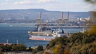 FILE - An oil tanker is moored in Novorossiysk, Russia, on Oct. 11, 2022, one of the largest facilities for oil and petroleum products in southern Russia.