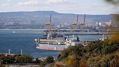 Archives - Un pétrolier est amarré à Novorossiïsk, en Russie, le 11 octobre 2022, l'un des plus grands terminaux pétroliers du sud du pays.