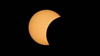 The moon moves in front of the sun during a total solar eclipse is seen from Berlanga de Duero, 12 August, 2026