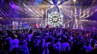 Performers on stage as voting results are collected during the Grand Final of the 70th Eurovision Song Contest in Vienna, 16 May, 2026