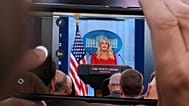 White House press secretary Karoline Leavitt speaks with reporters in the James Brady Press Briefing Room at the White House, 23 July, 2026