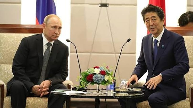 Putyin és Abe Sinzo, 2013 április, Moszkva