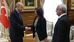 Cumhurbaşkanı Erdoğan, DEM Parti heyetindeki TBMM Başkanvekili ve Van Milletvekili Pervin Buldan ile Şanlıurfa Milletvekili Mithat Sancar ile görüştü. / 13 Ağustos 2026