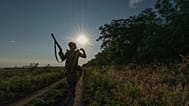 FILE: Ukrainian serviceman walks at his position near the frontline city of Kramatorsk, Donetsk region, Ukraine, July 14, 2026