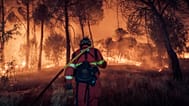 La UME de camino al frente del fuego