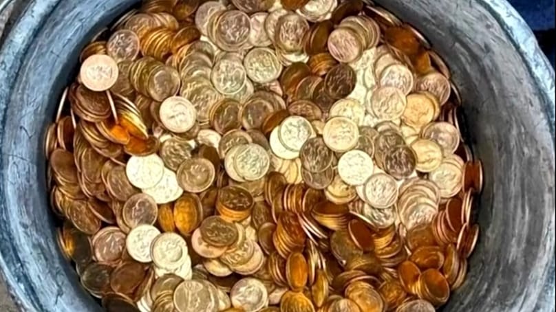 سکه های طلای پیدا شده در بلژیک، ۱۴ اوت ۲۰۲۶