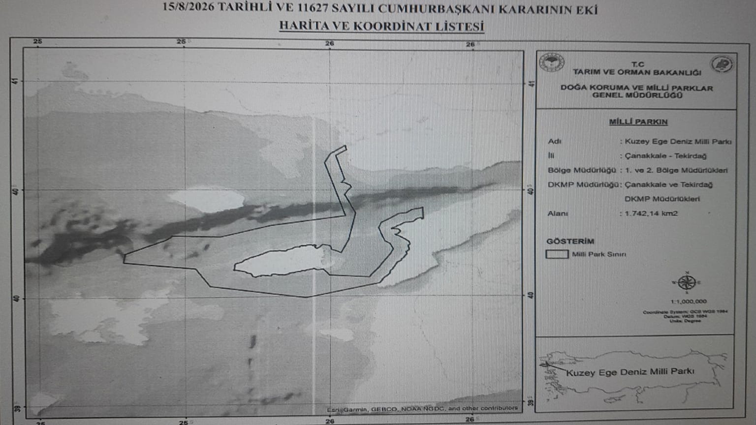 Το ένα από τα δύο «εθνικά θαλάσσια πάρκα» που ανακήρυξε η Άγκυρα τον Δεκαπενταύγουστο