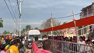 The incident occurred at the Ashok Dham temple in Bihar state's Lakhisarai district.