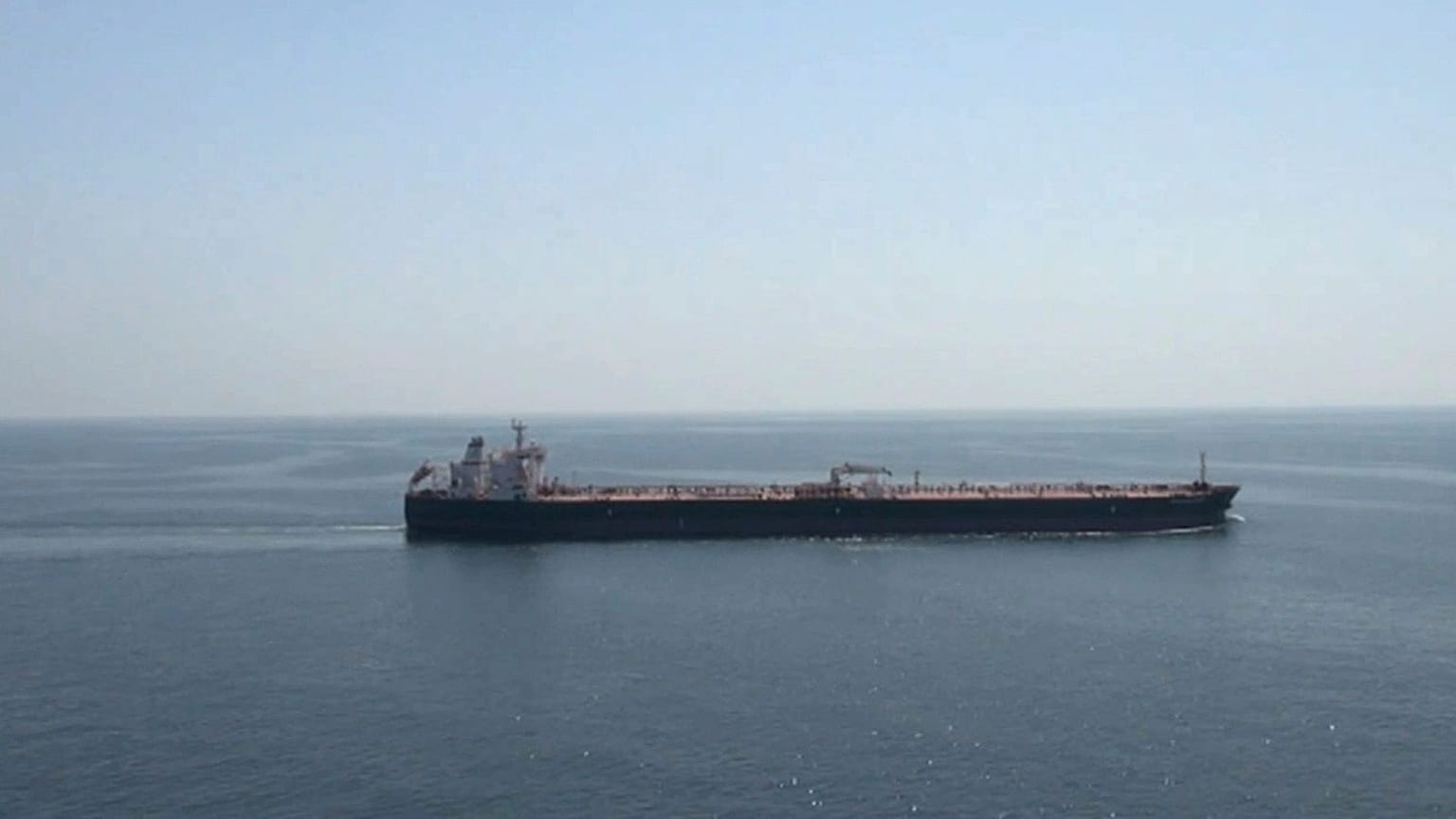 Marshall Islands-flagged oil tanker's deck in the Gulf of Oman