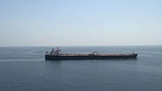 Marshall Islands-flagged oil tanker's deck in the Gulf of Oman