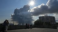 Smoke rises following a Ukrainian drone attack on a warehouse for online retailer Wildberries in St. Petersburg, 24 July, 2026