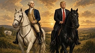 Horsing around: How Donald Trump's AI image of horse riding with George Washington has symbolically backfired