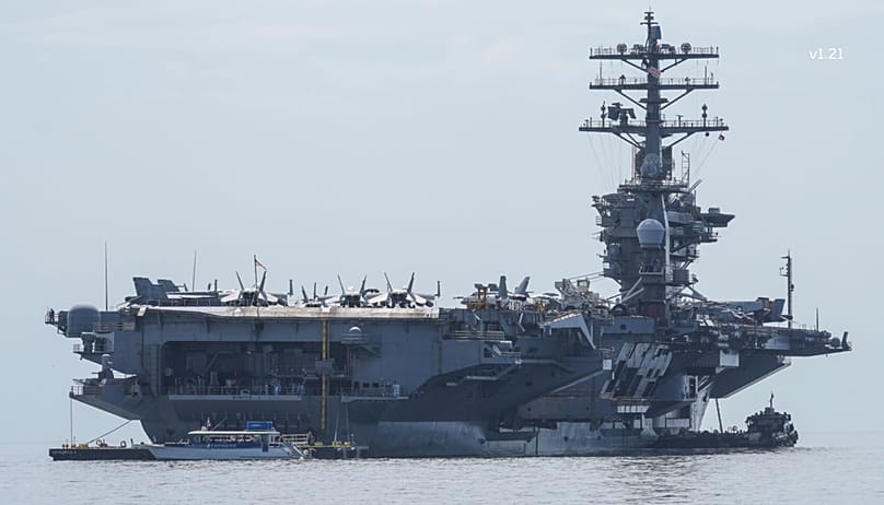 The U.S. Navy aircraft carrier USS Nimitz