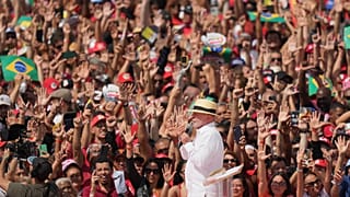 Lula lors d’un meeting de campagne pour sa réélection à São Bernardo do Campo, dans l’État de São Paulo, le 16 août 2026. (AP/André Penner)