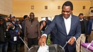 Zambia's President Hakainde Hichilema casts his vote at a polling station in Lusaka, 13 August, 2026