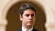 L'ex-Premier ministre français Gabriel Attal lors d'une cérémonie d'hommage national à l'amiral Philippe de Gaulle.