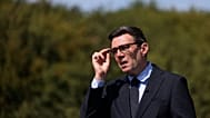 Britain's Prime Minister Andy Burnham attends a meeting with members of the Home Office and of the Coastguard.