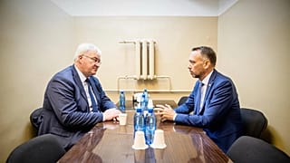 Ukrainian Foreign Minister Andrii Sybiha meeting with his Belgian counterpart Maxime Prevot.