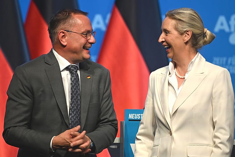Tino Chrupalla és Alice Weidel AfD vezetők