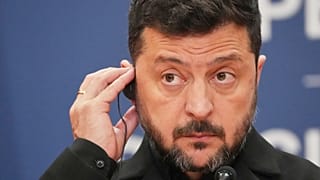 Ukraine's President Volodymyr Zelenskyy listens to questions during a press conference in Belgrade, 8 August, 2026