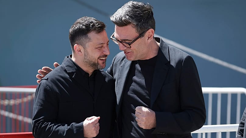 Britain's Prime Minister Andy Burnham with Ukraine's President Volodymyr Zelenskyy