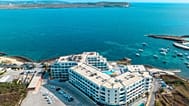 A bird's eye view of the Riviera Spa Resort in Marfa Bay, Mellieha, Malta