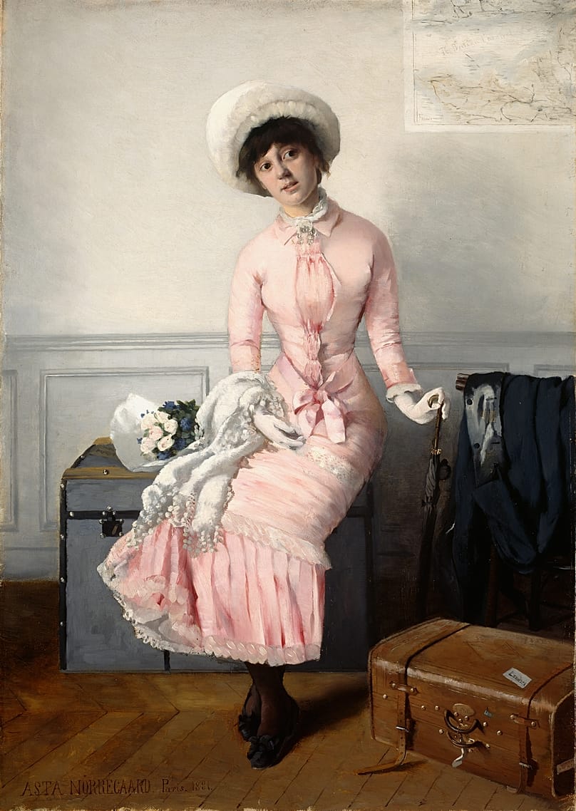 Asta Nørregaard, 'Maggie ready to travel', 1881
