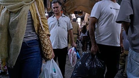 People shop at Tehran's traditional main bazaar, Iran, Saturday, 8 Aug, 2026. (AP Photo/Vahid Salemi)