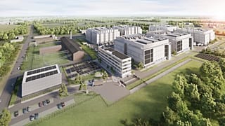 Rendering des KI-Rechenzentrums in Lübbenau