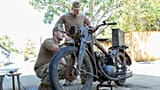 Tuna Nehri’nden çıkarılan Wehrmacht motosikleti, koruma çalışmaları sırasında, 13.08.2026'da.
