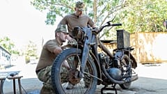 A Wehrmacht motorcycle raised from the Danube during preservation work on 13 August 2026.