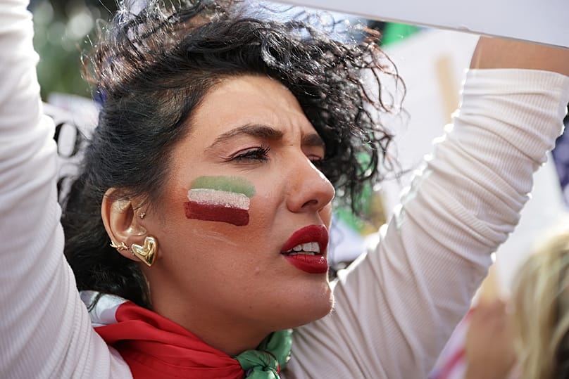 تظاهرة في لوس أنجلوس على خلفية الحرب في إيران، 7 مارس 2026.
