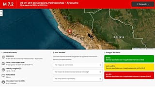 Un terremoto de 7,2 sacude el sur de Perú