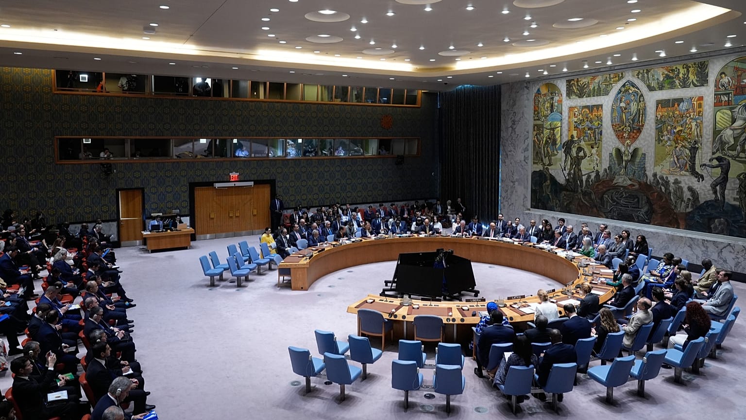 Members of the UN Security Council meet at the United Nations headquarters in New York, 26 May, 2026