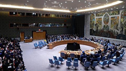 Members of the UN Security Council meet at the United Nations headquarters in New York, 26 May, 2026