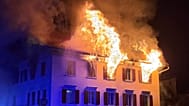 A fire at an apartment in Thusis posted by Graubünden Cantonal Police, 21 August, 2026