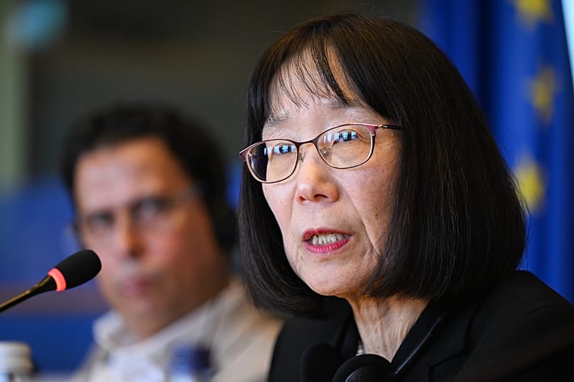 A juíza Tomoko Akane no Tribunal Penal Internacional, em Haia, 19 de março de 2025