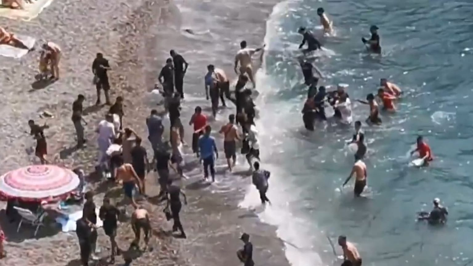 Una captura de vídeo de la cala del Barco, cerca de Cartagena