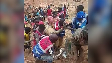 Centrafrique : des images montrent l’effondrement meurtrier d’une mine d’or